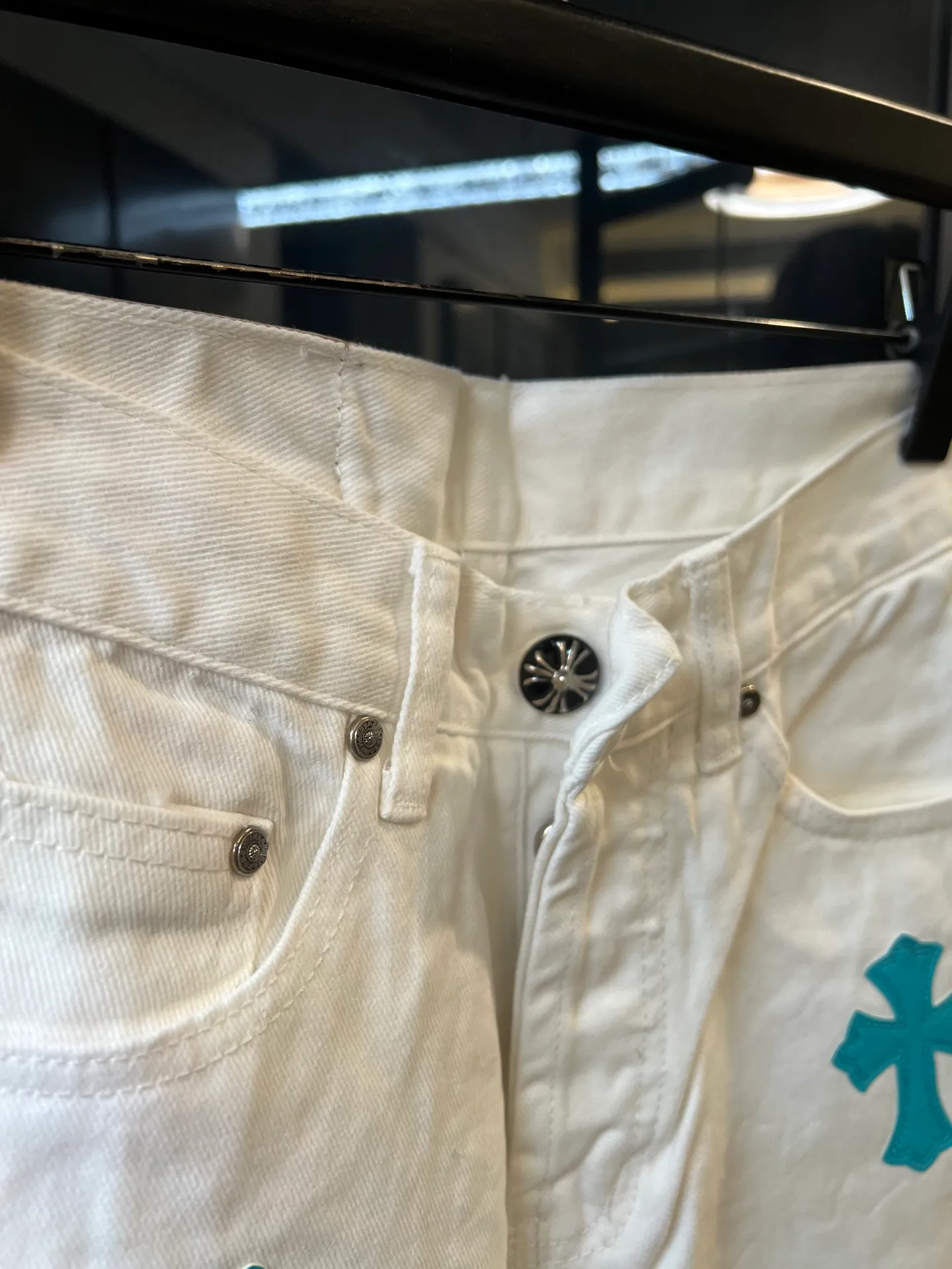 P250 [next day] Chrome hearts/Chrome Hearts 25FW CH Marine Limited Green Leather Jeans (White) Size: 28 30 32 34 (corresponds to s-xl) Detailed sizes can be found in Figure 9